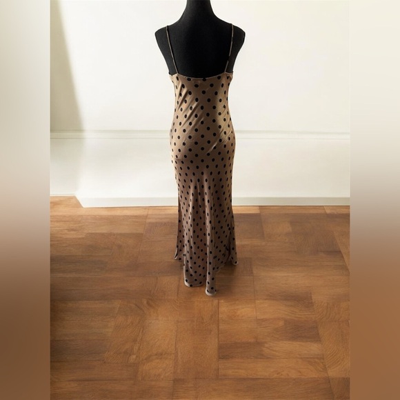 ZARAMIDI POLKA DOT CAMISOLE
DRESS BOW BLACK BROWN, Size M - Picture 5 of 7